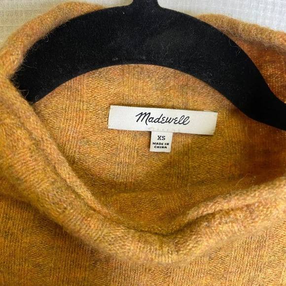 Madewell | Mockneck Mustard Sweater Alpaca Wool - Picture 6 of 7